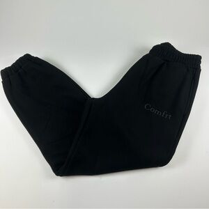 Comfrt Minimalist Unisex Adult SZ L Super Soft Sweatpants Solid Black Athletic